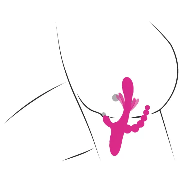 SMILE - trostruki jezičasti vibrator (pink)