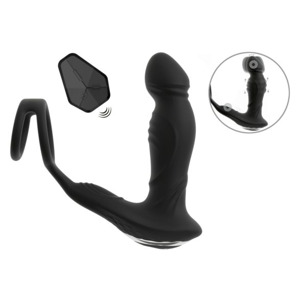 Rebel - tjerajući vibrator za prostatu (crna)