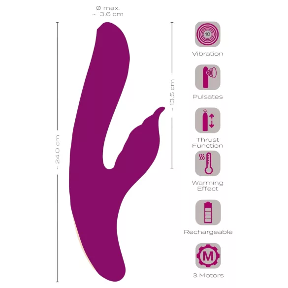Javida - 4u1 vibrator za G-tačku i klitoris (ljubičasti)