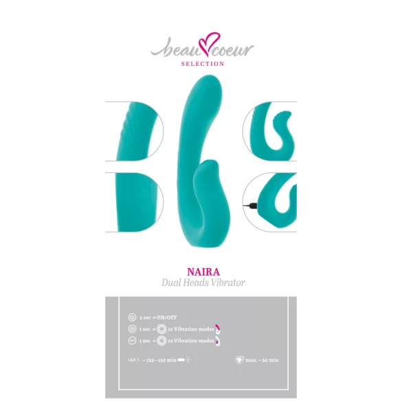 Beau Coeur Naira - G-tačka i klitoralni vibrator (zeleno)