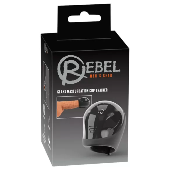 Rebel - vodootporni vibrator u obliku žira (crni)
