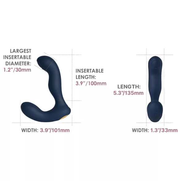 Svakom Iker Neo - interaktivni, pulsirajući analni vibrator (plava)