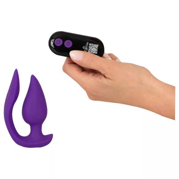 Smile - 2u1 analni vibrator i stimulator za klitoris (ljubičasti)