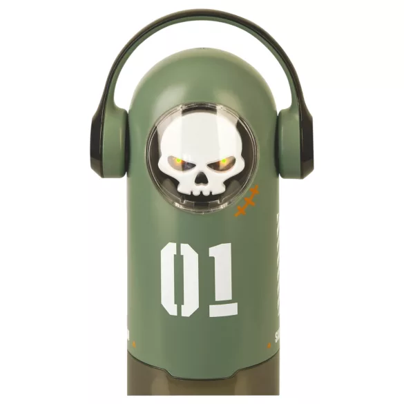 Rebel Skull - masturbator sa potiskivačem i vibratorom (zeleni)