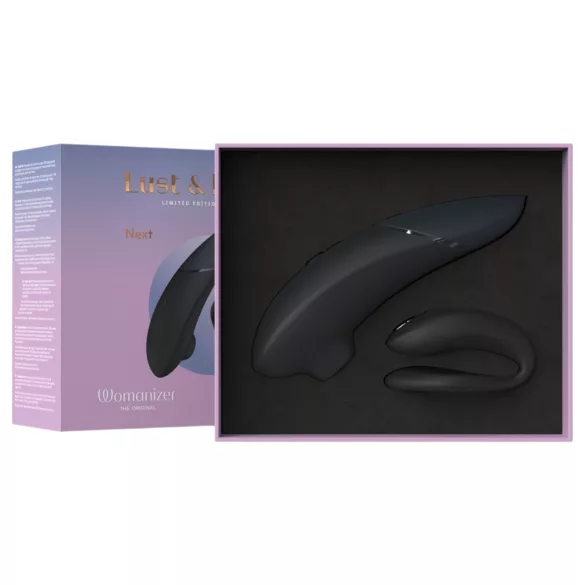 Womanizer Lust&Luxury - set klitoralnih i parnih vibratora (crna)