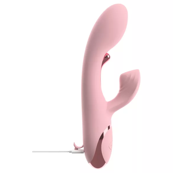 Beau Coeur Avenor - G-tačka vibrator sa jezičkom i ručicom za klitoris (pink)