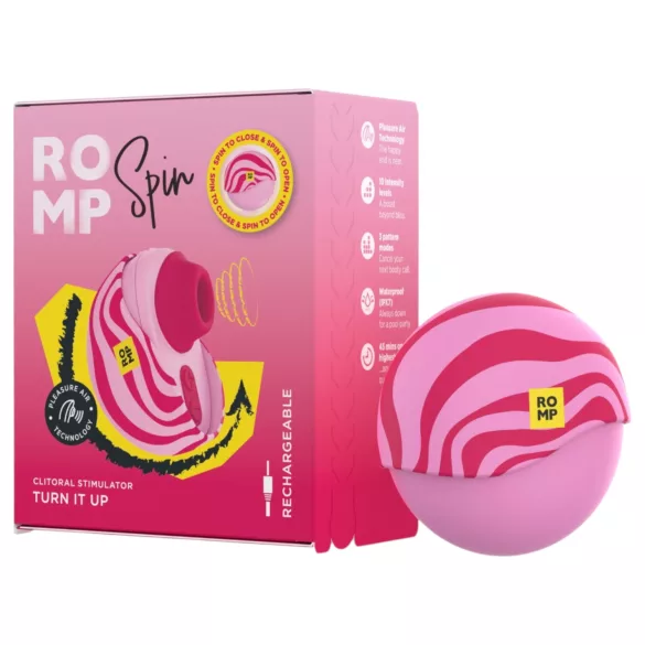 ROMP Spin - talasasti stimulator klitorisa na vazdušni pritisak (roze)