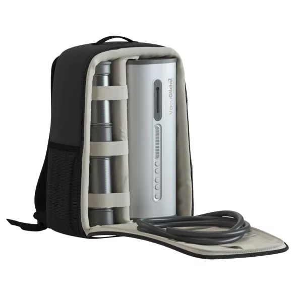 VacuGlide 2 - automatski, mrežni luksuzni muški masturbator (srebrni)