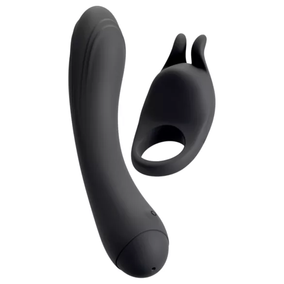 Couple Choice - prsten za penis i G-tačka vibrator (sivi)