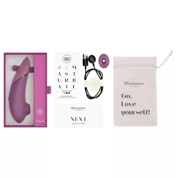 Womanizer Next - punjač, stimulator za klitoris sa vazdušnim talasima (pink)