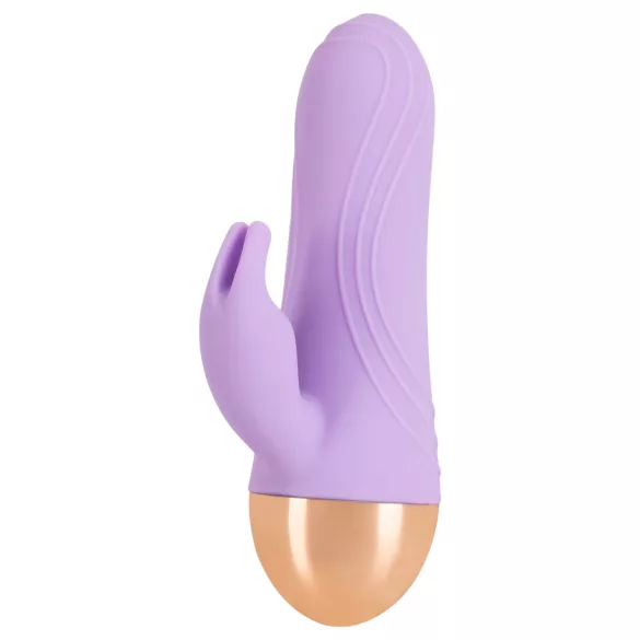 Cuties - bežični, vodootporni mini vibrator sa klitorisnim nastavkom (ljubičasti)