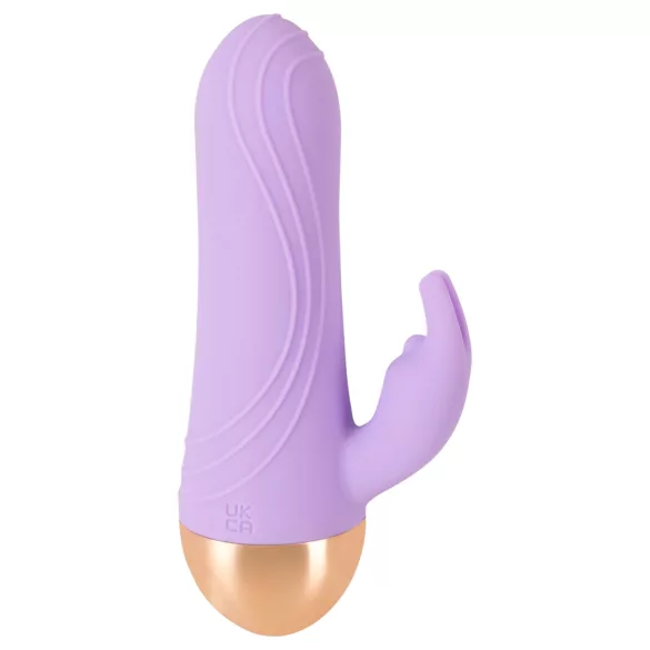 Cuties - bežični, vodootporni mini vibrator sa klitorisnim nastavkom (ljubičasti)