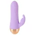 Cuties - bežični, vodootporni mini vibrator sa klitorisnim nastavkom (ljubičasti)