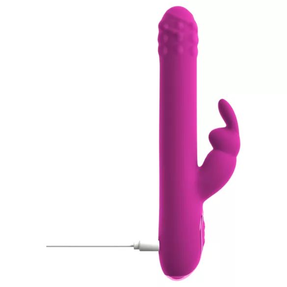 Sweet Smile - vibrator sa izbočinom i rotirajućim ručicama za klitoris (roze)