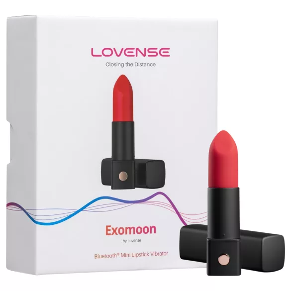 Lovense Exomoon - мини вибратор у облику кармина (црни)