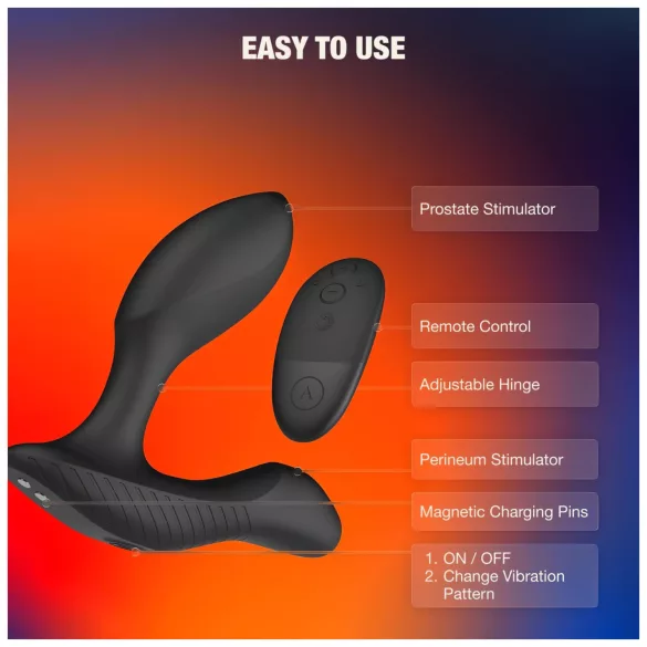 Arcwave Perk - vibrator za prostatu sa daljinskim upravljačem (crni)