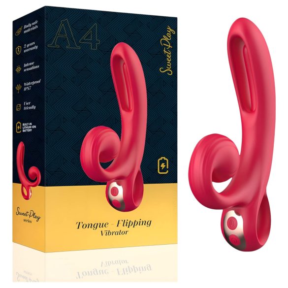 Sweet Play A4 vibrator sa klitoris stimulatorom (crveni)