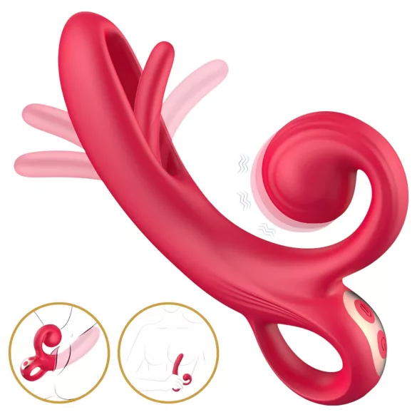 Sweet Play A4 klitoralni vibrator sa ručkom (crveni)