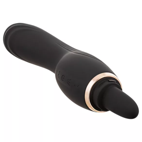 Sweet Play - 2 u 1 vibrator sa jezikom za lizanje klitorisa i sisanjem (crni)