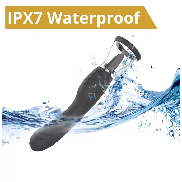 Sweet Play - 2 u 1 vibrator sa jezikom za lizanje klitorisa i sisanjem (crni)