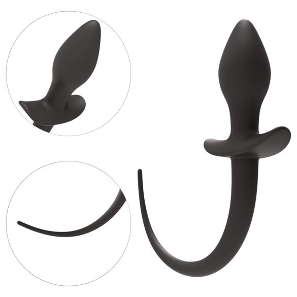 Wild Play - analni čepić sa repom (crni)