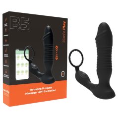   Men's Play - pametni analni vibrator s potiskivanjem (crni)