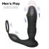 Men's Play - pametni analni vibrator s potiskivanjem (crni)