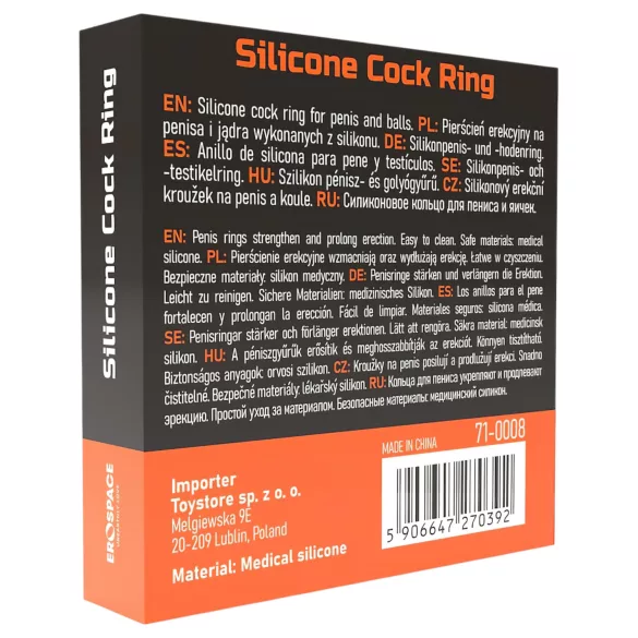Men's Play - prsten za penis i testise (crna)