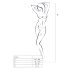 Passion BS013 - mrežasti komplet sa prugama (crvena) - S-L