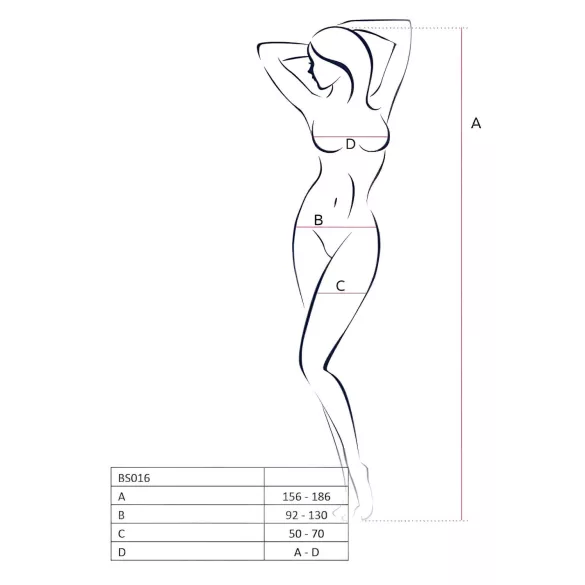 Passion BS016 - minimalistički mrežasti set (beli) - S-L