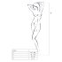 Passion BS019 - mrežasti komplet (beli) - S-L