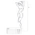 Passion BS061 - cvetni mrežasti komplet (crvena) - S-L