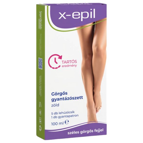 X-Epil - set za depilaciju sa valjkom - zeleni