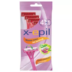  X-Epil - jednokratni ženski brijač sa 2 sečiva (pakovanje od 5 komada)