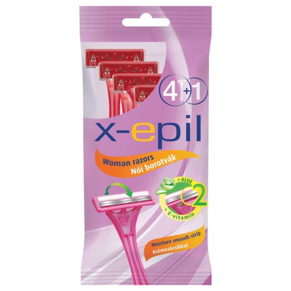 X-Epil - jednokratni ženski brijač sa 2 sečiva (pakovanje od 5 komada)