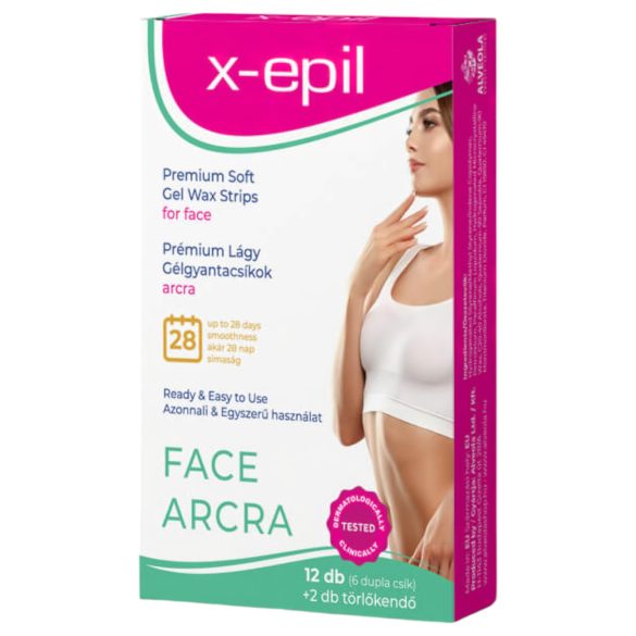 X-Epil - Premium gotove gel trake za depilaciju (12 kom) - za lice