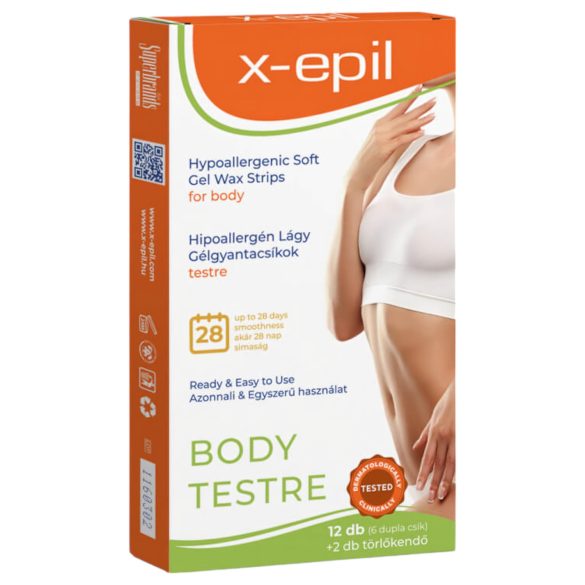 X-Epil - hipoalergene trake voska za telo (12 kom)