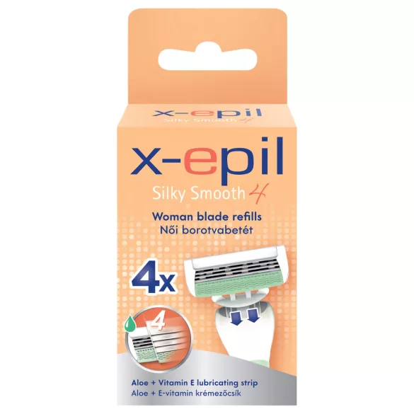 X-Epil Silky Smooth - ženski uložak za brijanje, 4 oštrice (4 kom)