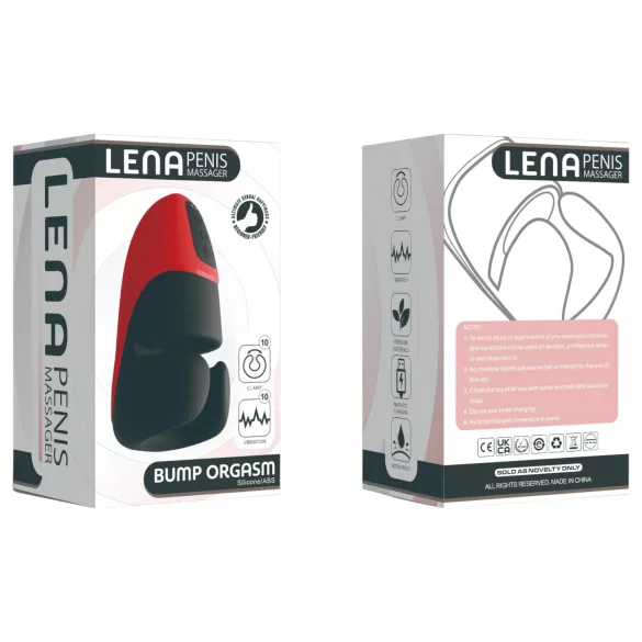 Lena - vibrirajući stezni masturbator (crveni)