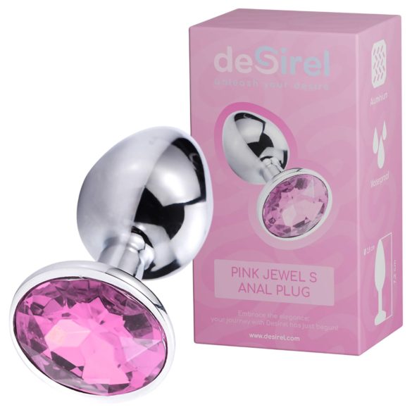 Desirel Pink Jewel S - analni čepić (srebrno-ružičasti)