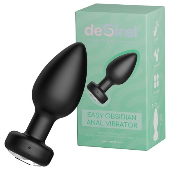 Desirel Easy Obsidian - bežični analni vibrator sa FM radiom (crni)
