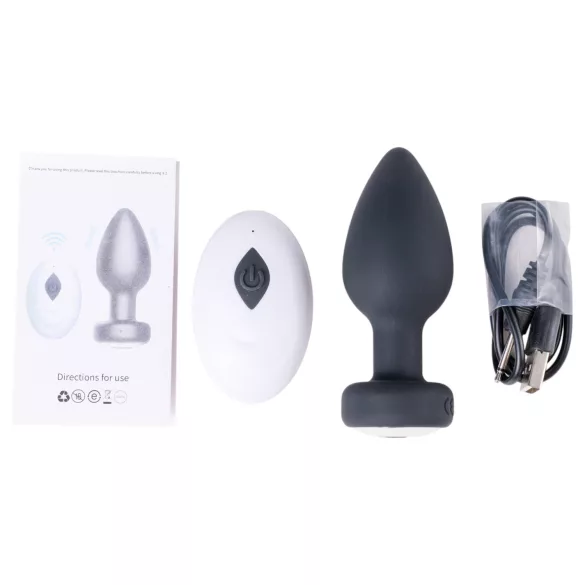 Desirel Easy Obsidian - akumulatorski, radio analni vibrator (crna)