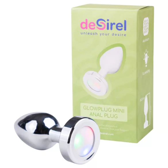 Desirel GlowPlug - sjajni analni čep - mali (srebrni)