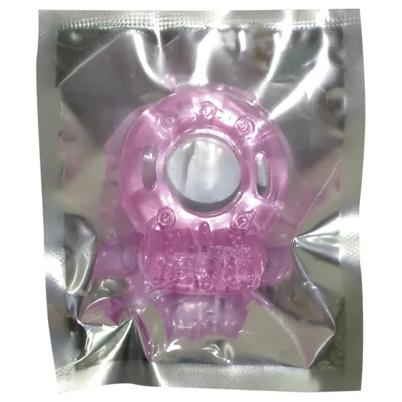 Vibrirajući jednokratni prsten za penis (pink)