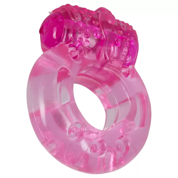 Vibrirajući jednokratni prsten za penis (pink)
