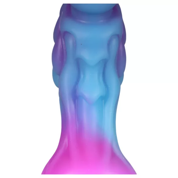 OgazR - svetleći zmajski dildo - 22cm (ljubičasto-ružičasti)