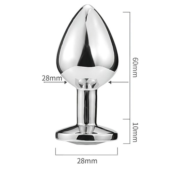Sunfo - metalni analni plug sa srcem oblikovan plavim kamenom (srebro)