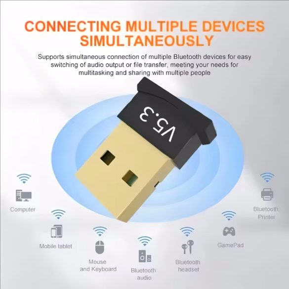 Bluetooth 5.3 USB adapter za do 6 uređaja