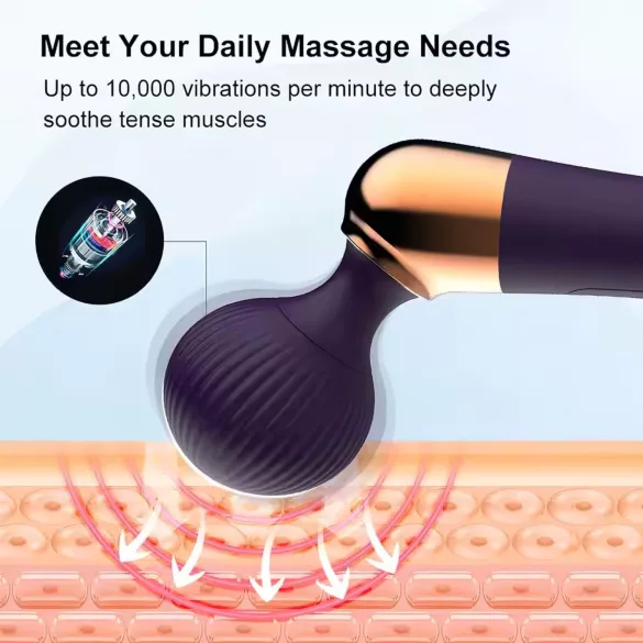 Savijeni bežični masažer vibrator (crni)