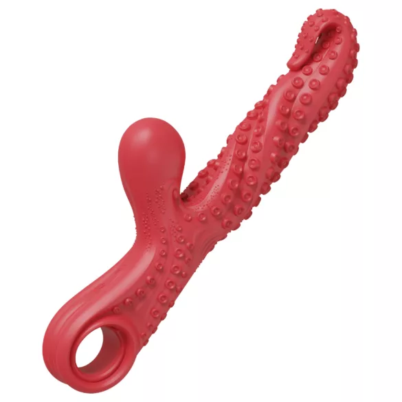 Crveni polipo vibrator sa klitoralnom stimulacijom